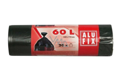 Alufix Sáčky do odpadkového koše černé, 10 µ, 60 llitrů, 64 x71 cm, 20 kusů