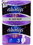 Always Platinum Ultra Night hygienické vložky s křidélky 2 x 6 kusů