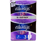 Always Platinum Ultra Night hygienické vložky s křidélky 2 x 6 kusů