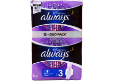 Always Platinum Ultra Night hygienické vložky s křidélky 2 x 6 kusů