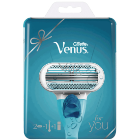 Gillette Venus holicí strojek + náhradní hlavice 1 kus + gel na holení Satin Care 75 ml, kosmetická sada pro ženy