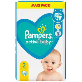 Pampers Maxi Pack 2 4-8 kg plenkové kalhotky 72 kusů