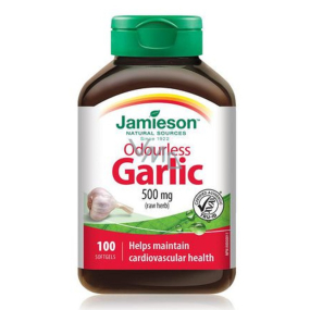 Jamieson Česnek bez zápachu 500 mg, doplněk stravy s rostlinným výtažkem 100 kapslí