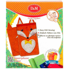 Ditipo Fox Kreativní set šití obal na mobil pro děti 5+