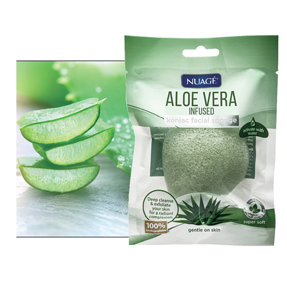 Nuage Konjac s aktivním Aloe Vera odličovací houbička 1 kus