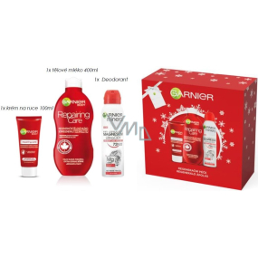 Garnier Repairing Care regenerační tělové mléko 400 ml + regenerační krém na ruce 100 ml + Magnesium Ultra Dry antiperspirant 150 ml, kosmetická sada