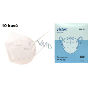 Vistex Respirátor ústní ochranný 5-vrstvý FFP2 obličejová maska 10 kusů