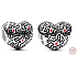 Charm Sterlingové stříbro 925 Keith Haring srdce Umění linek a lidé, korálek na náramek symbol