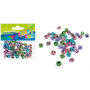 Craft with fun Ozdobné korálky plastové s průvlekem 3 mm barevné mix 50 kusů