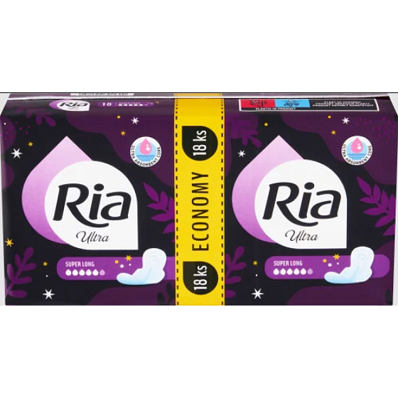 Ria dámské vložky Ultra Super Long Duopack, 18 ks
