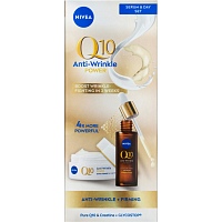 Nivea Expertní duální sérum proti vráskám a denní krém Q10 Anti-Wrinkle Expert 30ml + 50ml