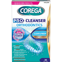 Corega Pro Cleanser Orthodontics tablety na čištění rovnátek, 30 ks