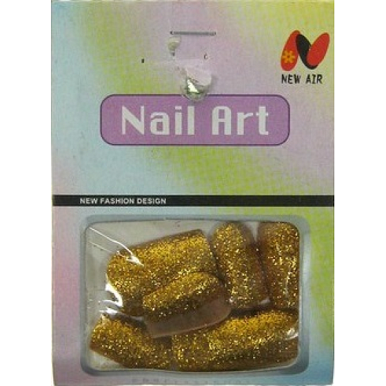 Ruby Rose Nail Art umělé nehty zlaté 10 kusů