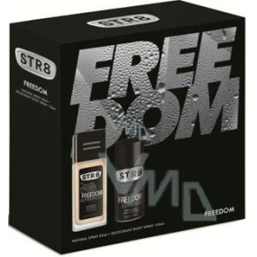Str8 Freedom parfémovaný deodorant sklo pro muže 85 ml + deodorant sprej 150 ml, kosmetická sada