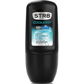 Str8 Cool + Dry Skin Protect 48h kuličkový antiperspirant deodorant roll-on pro muže 50 ml