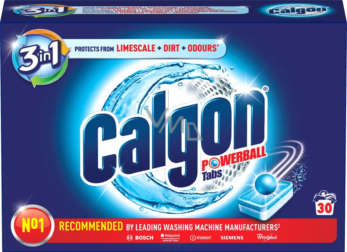 Calgon 3v1 Powerball Tabs změkčovač vody tablety proti vodnímu kameni 30 dávek 390 g
