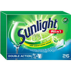 Sunlight All in 1 Lemon tablety do myčky nádobí 26 kusů