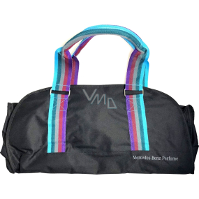 Mercedes-Benz Vip Club taška sportovní černá s barevnými pruhy 56 x 28 x 21 cm