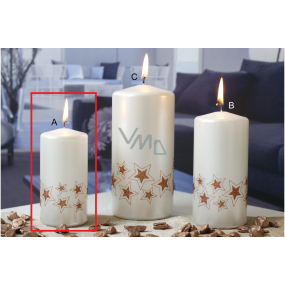 Lima Starlight svíčka bílá/měděná válec 50 x 100 mm 1 kus