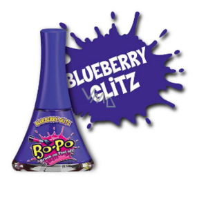 Bo-Po Lak na nehty slupovací modrý s vůní Blueberry-Glitz pro děti 5,5 ml