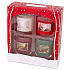 Heart & Home Červené jablko s badyánem 52 g + Vánoční stromeček 52 g + Hřejivé Vánoce 52 g + Zimní pohádka 52 g, dárková sada sojových mini svíček