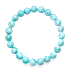 Larimar náramek elastický přírodní kámen, kulička 7 mm / 16 - 17 cm, kámen bájné Atlantidy