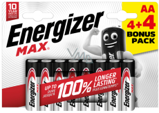 Energizer AA / LR6 1,5 V Alkaline Power baterie 8 kusů