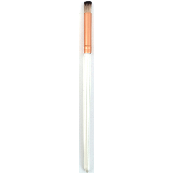 Kosmetický štětec na oční stíny velký kulatý Rosegold 17 cm