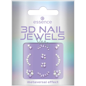 Essence 3D Jewels nálepky na nehty kamínky 01 Future Reality 10 kusů