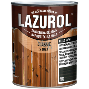 Lazurol Classic S1023 syntetická olejová lazura na dřevo 0099 Eben 0,75 l