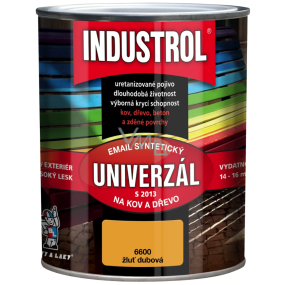 Industrol S2013 Univerzál lesk vrchní barva na kov a dřevo 6600 Žluť dubová 0,75 l
