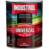 Industrol S2013 univerzál lesk vrchní barva na kov a dřevo, 8440 červenohnědá, 750 ml