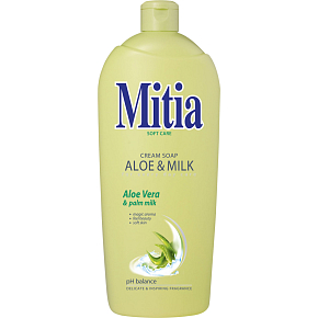 Mitia Aloe & Milk tekuté mýdlo, náplň, 1 l