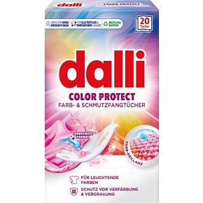 Dalli Color Protect prací ubrousky proti zabarvení prádla 20 kusů Dalli Color Protect prací ubrousky proti zabarvení prádla 20 kusů