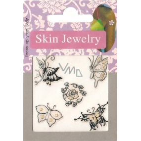 Diva & Nice Skin Jewelry Samolepicí obtisky na tělo různé motivy 1 aršík