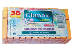 Clanax Kolíčky na prádlo dřevěné 36 kusů