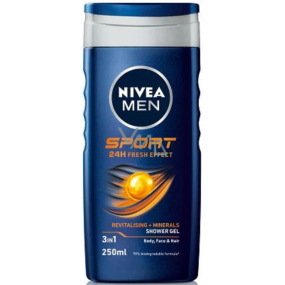 Nivea Men Sport 3v1 sprchový gel a šampon na vlasy pro muže 250 ml