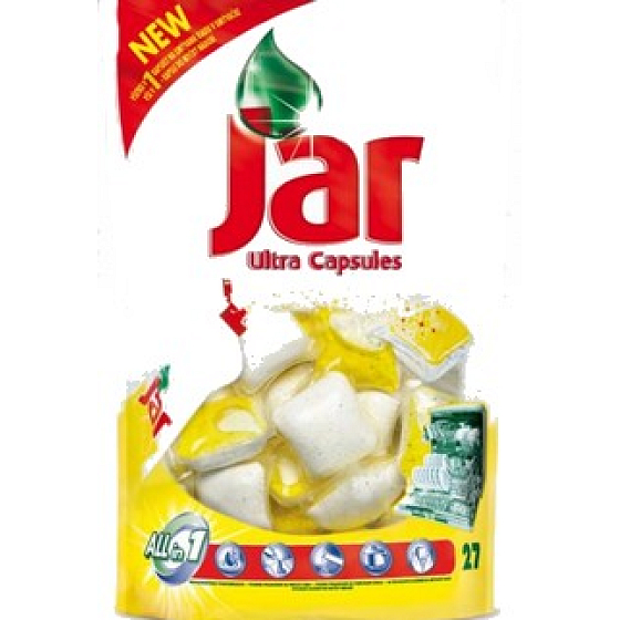 Jar Lemon Ultra Capsules Polštářky do myčky nádobí 27 kusů