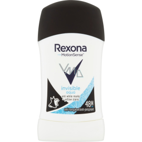 Rexona Invisible Aqua antiperspirant deodorant stick pro ženy 40 ml