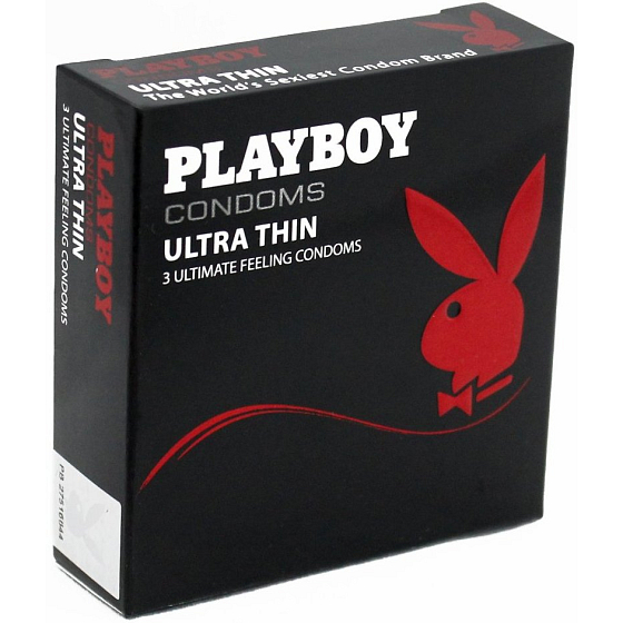 Playboy Ultra Thin kondom z přírodního latexu 3 kusy