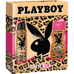 Playboy Play It Wild for Her deodorant sprej 150 ml + sprchový gel 250 ml, kosmetická sada