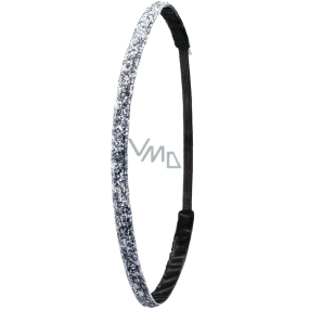 Ivybands Protiskluzová čelenka do vlasů metalické flitry, unisex, 1 cm