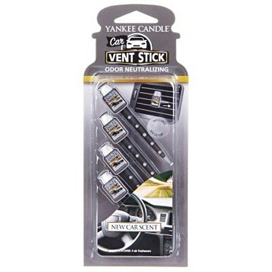 Yankee Candle New Car Scent - Vůně nového auta vonné kolíčky do auta 29 g x 4 kusy