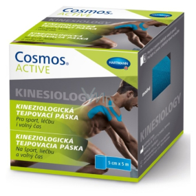 Cosmos Active Kinesiology kineziologická tejpovací páska modrá 5 cm x 5 m