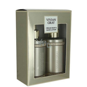 Vivian Gray Crystal Brown luxusní hydratační tekuté mýdlo 250 ml + mléko na ruce 250 ml, kosmetická sada