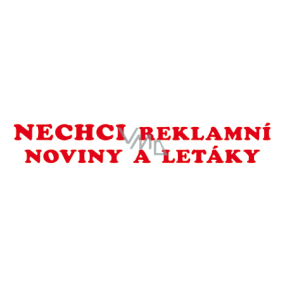 Arch Samolepka na schránku Nechci reklamní noviny a letáky 15 x 3 cm