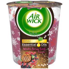 Air Wick Essential Oils Merry Berry - Vůně zimního ovoce svíčka ve skle 105 g
