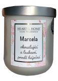 Heart & Home Svěží prádlo sójová vonná svíčka se jménem Marcela 110 g
