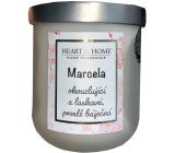 Heart & Home Svěží prádlo sójová vonná svíčka se jménem Marcela 110 g