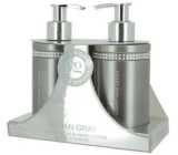 Vivian Gray Crystals Grey luxusní tekuté mýdlo s dávkovačem 250 ml + luxusní mléko na ruce s dávkovačem 250 ml, kosmetická sada